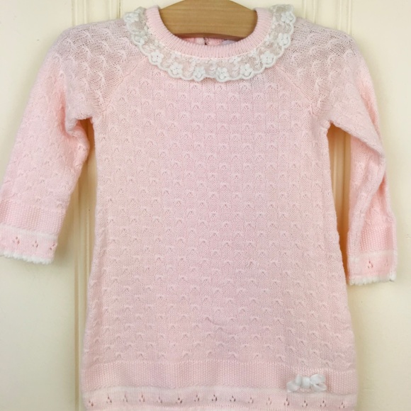 3-6 month sweater dress an bonnet set - Picture 2 of 7